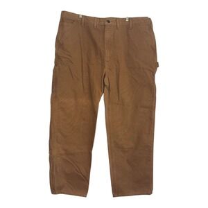 Carhartt Carpenter Pants Work‎ Utility Brown Canvas Pants Size 44x32
